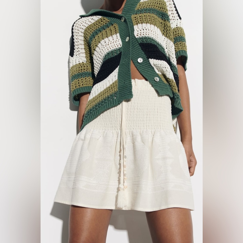 Novelty Embroidered Mini Skirt, NWT!